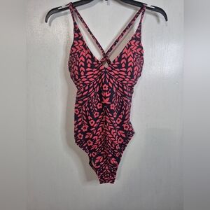 Floral Patterned Swimsuit Kona Sol Size Small